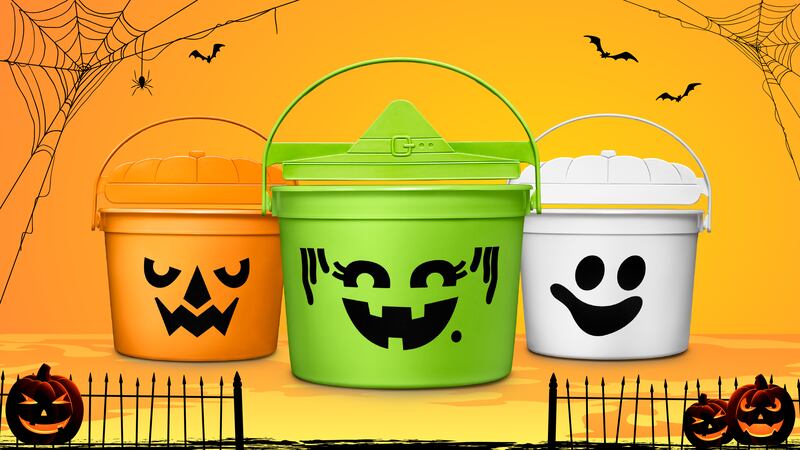 According to a news release, the three iconic buckets – McBoo, McPunk’n and McGoblin – will...