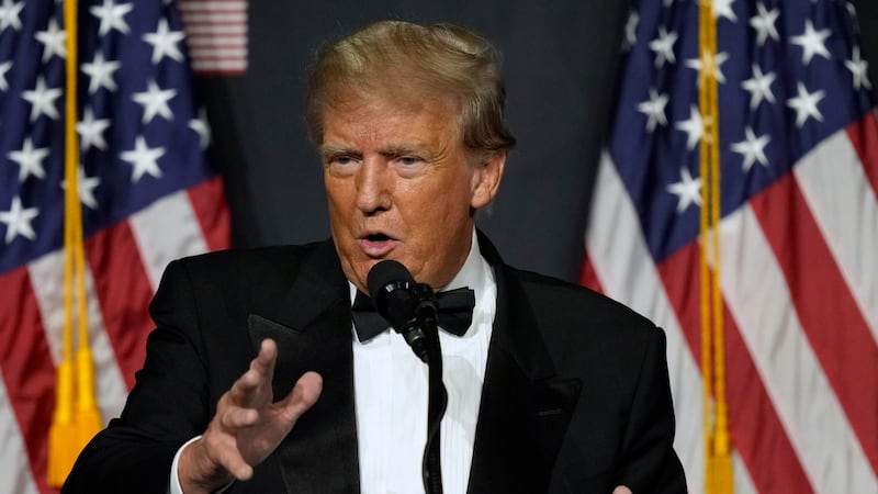 Former President Donald Trump speaks at Mar-a-Lago Friday, Nov. 18, 2022 in Palm Beach, Fla....