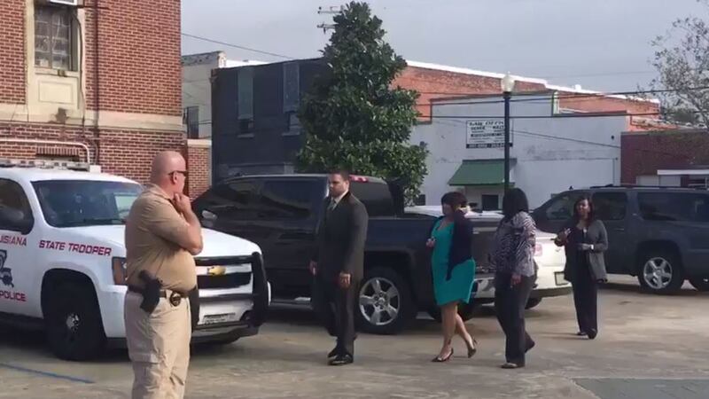 Derrick Stafford arrives at court 3/22/2017 (KALB)