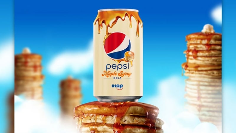 Pepsi and IHOP join forces to introduce Pepsi Maple Syrup Cola.