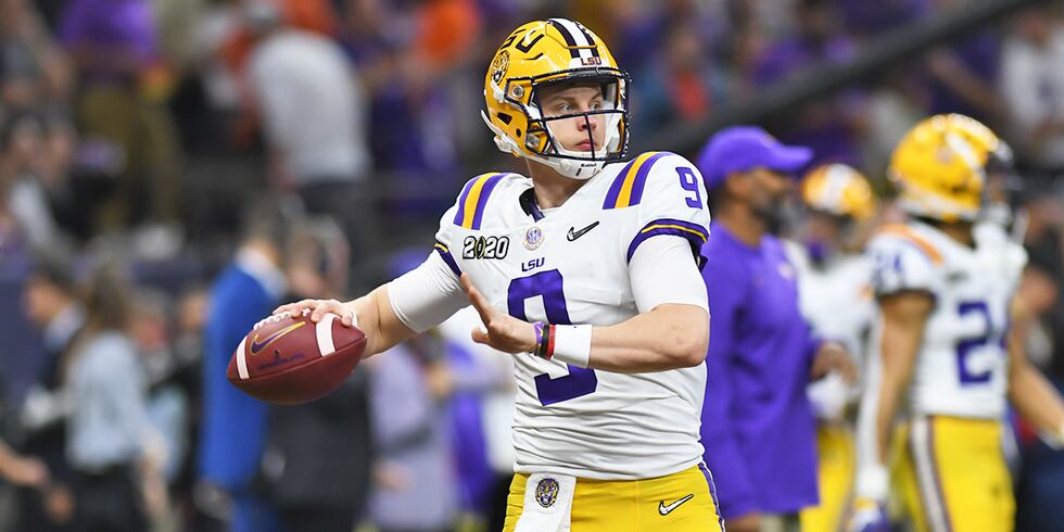 LSU quarterback Joe Burrow (No. 9)