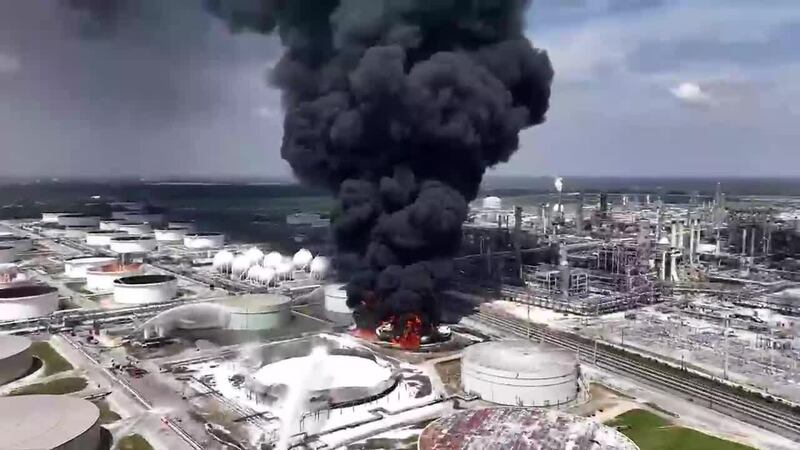 Thick smoke billowed for hours Friday (Aug. 25) from a Marathon Petroleum refinery fire that...