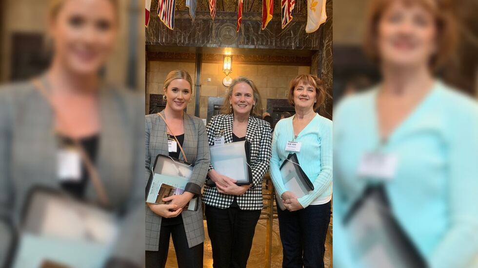 Tyler Koch and Elise Lewis with Louisiana Coalition for Adoption Reform and Jeanette...