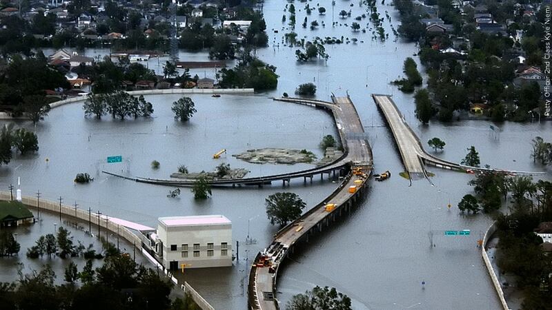 FILE - New Orleans, Louisiana in the aftermath of Hurricane Katrina.
