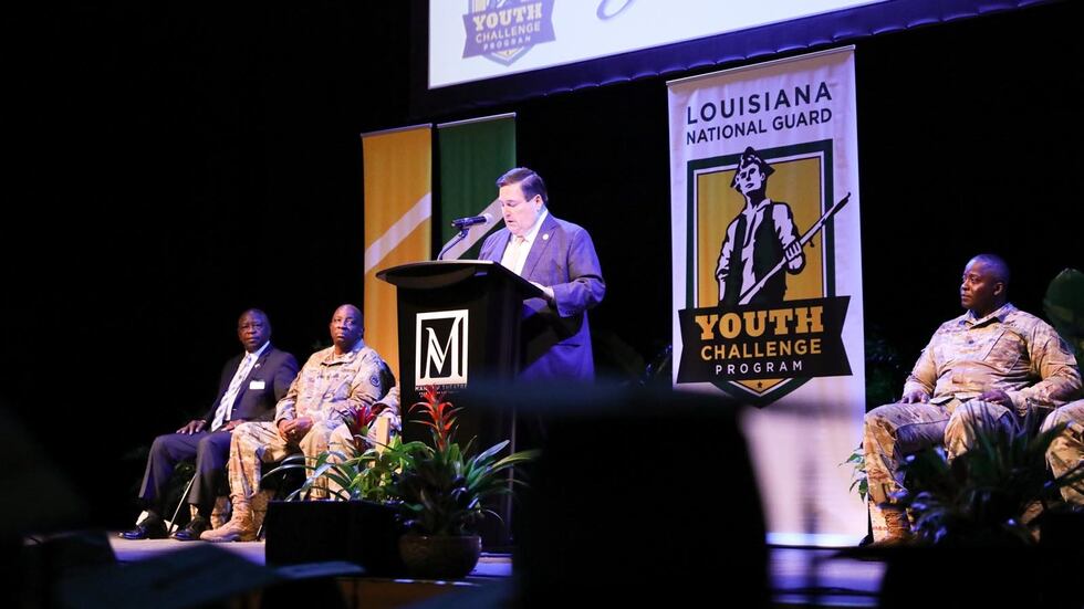 Louisiana Lt. Gov. Billy Nungesser addressed the graduating cadets of the Louisiana National...