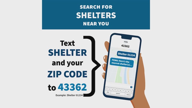 You can now text "shelter" & your ZIP to 43362 to get a list of available locations within 200...