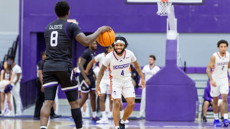 Braelon Bush (4) had 18 points as the Demons fell to Presbyterian on Saturday.
