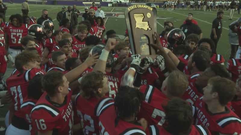 The Many Tigers won their second state title in school history after beating the Kinder Yellow...